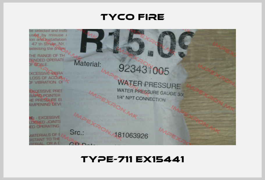 Tyco Fire-TYPE-711 EX15441price