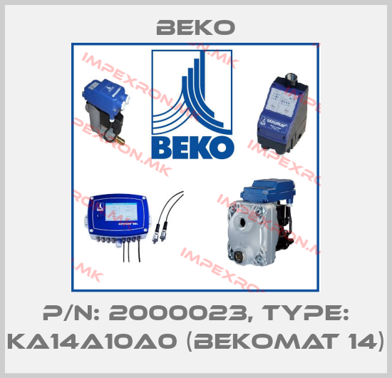 Beko-P/N: 2000023, Type: KA14A10A0 (BEKOMAT 14)price