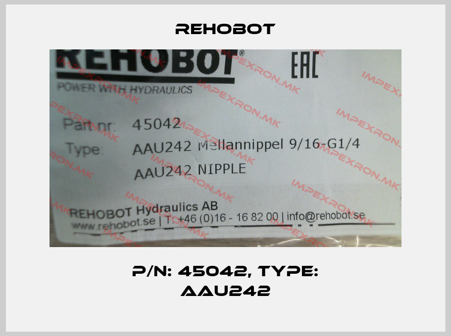 Rehobot-p/n: 45042, Type: AAU242price