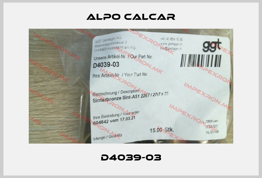 Alpo Calcar-D4039-03price