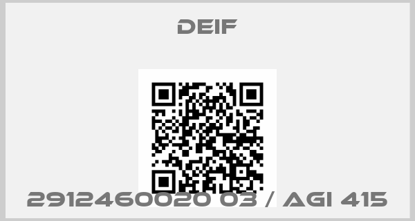 Deif-2912460020 03 / AGI 415price