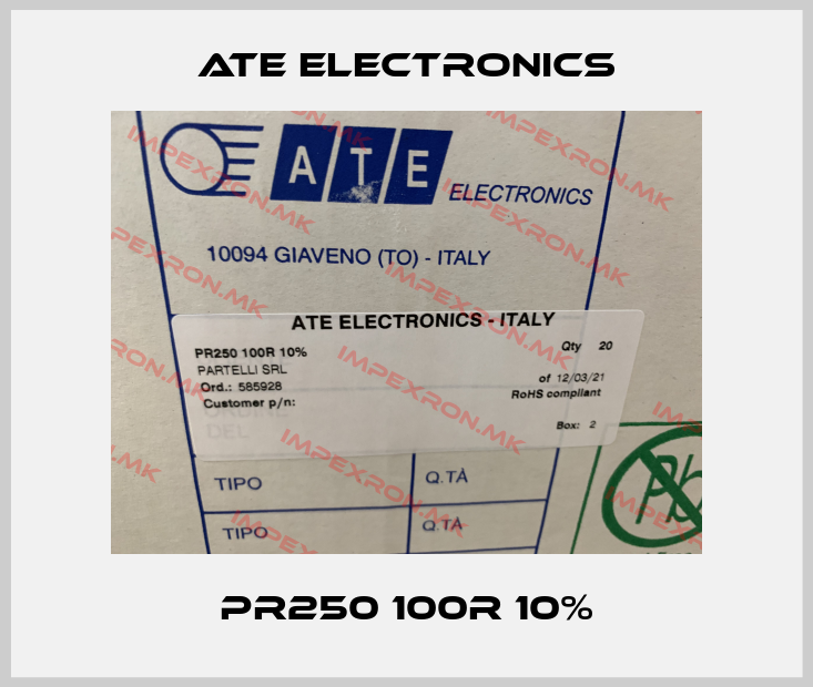 ATE Electronics-PR250 100R 10%price