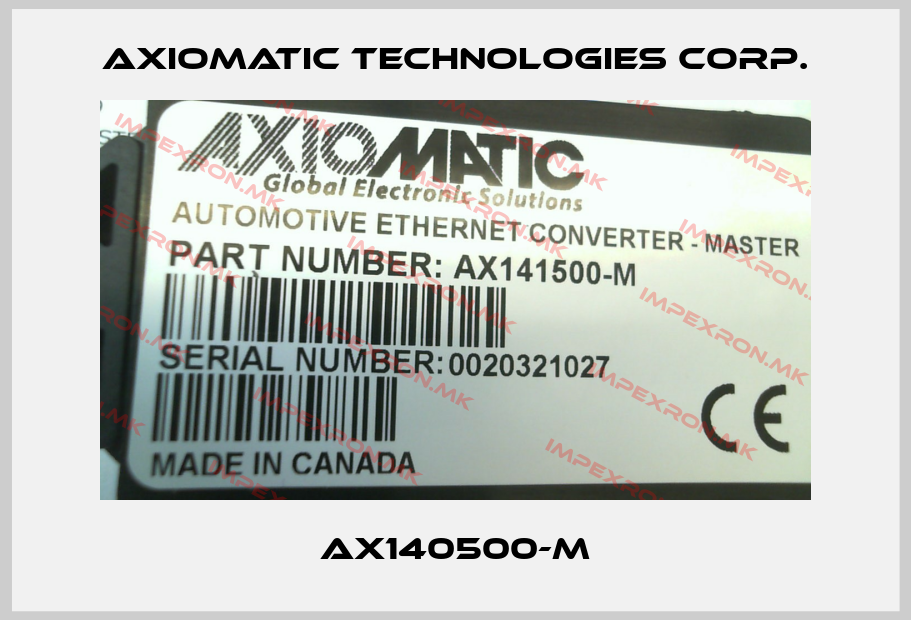Axiomatic Technologies Corp.-Ax140500-Mprice