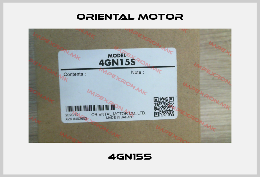 Oriental Motor-4GN15Sprice