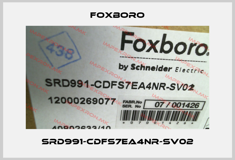 Foxboro-SRD991-CDFS7EA4NR-SV02price