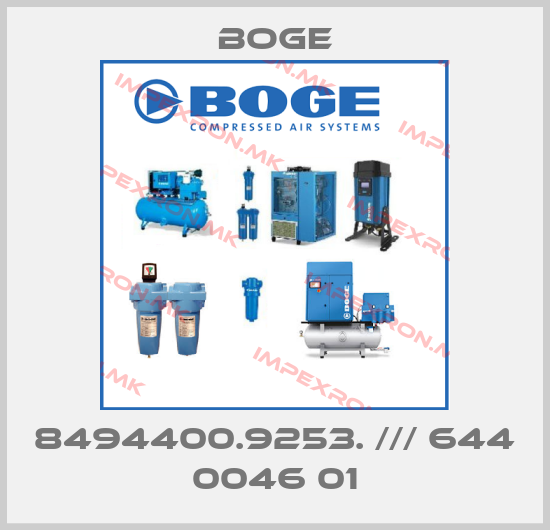 Boge-8494400.9253. /// 644 0046 01price