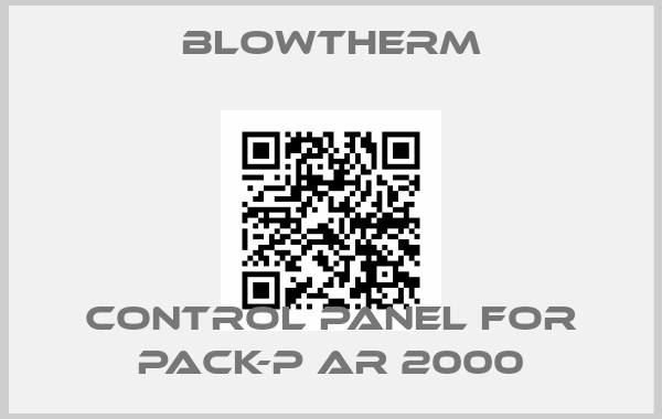 Blowtherm-control panel for PACK-P AR 2000price