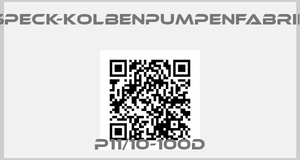 SPECK-KOLBENPUMPENFABRIK-P11/10-100Dprice