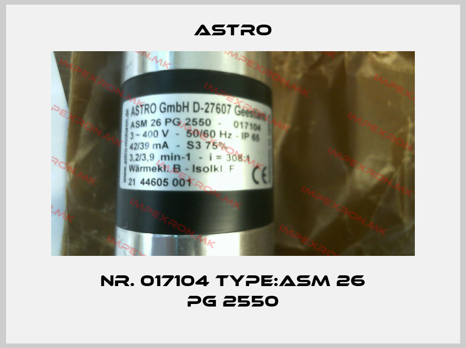 Astro-Nr. 017104 Type:ASM 26 PG 2550price