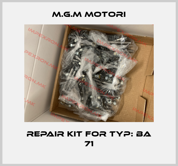 M.G.M MOTORI-repair kit for Typ: BA 71price