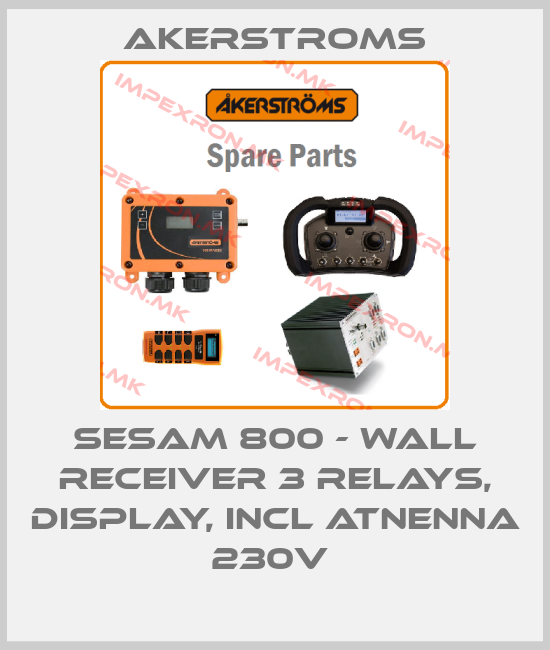 AKERSTROMS-SESAM 800 - WALL RECEIVER 3 RELAYS, DISPLAY, INCL ATNENNA 230V price