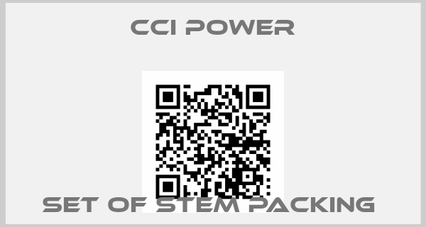 Cci Power-SET OF STEM PACKING price