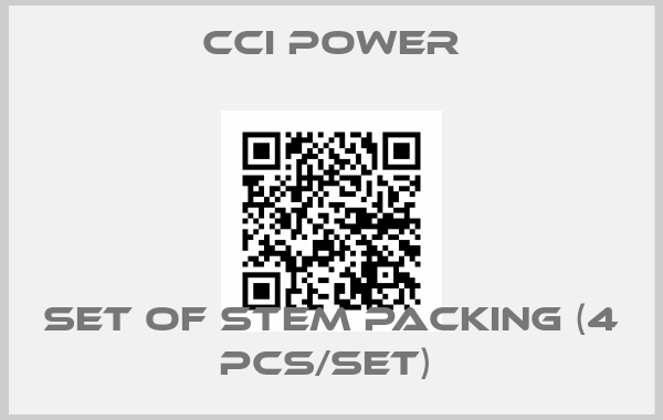 Cci Power-SET OF STEM PACKING (4 PCS/SET) price