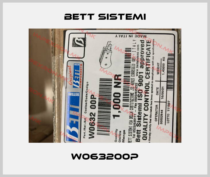 BETT SISTEMI-W063200Pprice