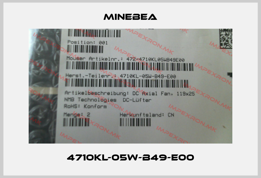 Minebea-4710KL-05W-B49-E00price