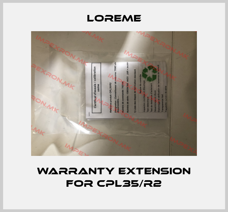 Loreme-Warranty extension for CPL35/R2price