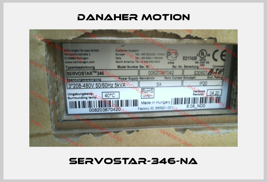 Danaher Motion-SERVOSTAR-346-NAprice