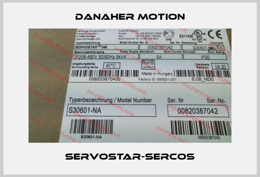 Danaher Motion-SERVOSTAR-SERCOSprice