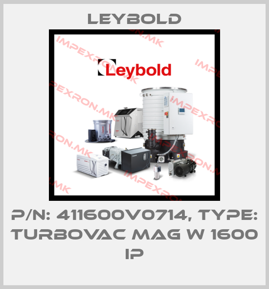 Leybold-P/N: 411600V0714, Type: TURBOVAC MAG W 1600 iPprice