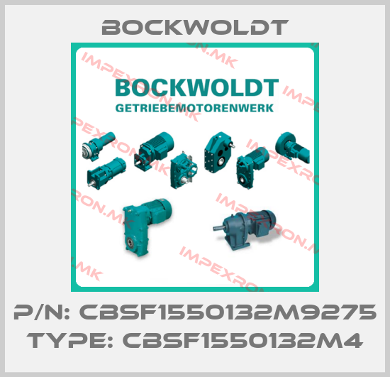 Bockwoldt-P/N: CBSF1550132M9275 Type: CBSF1550132M4price