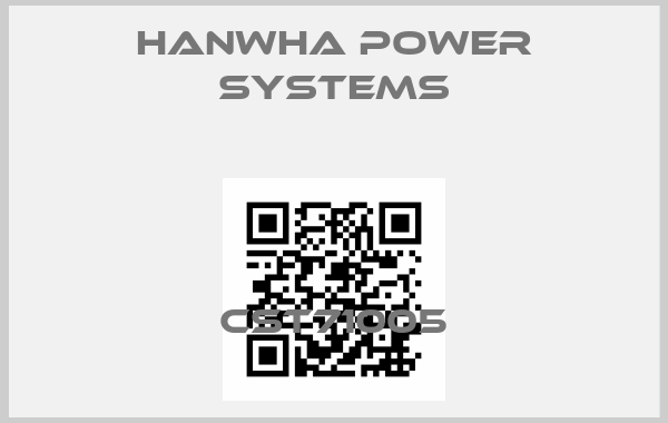 Hanwha Power Systems-CST71005price