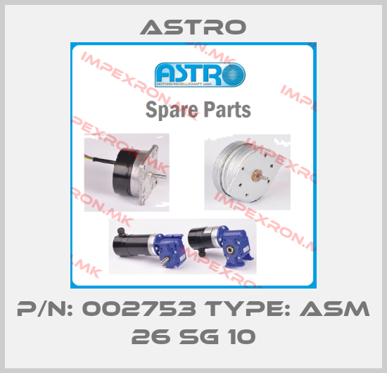 Astro-P/N: 002753 Type: ASM 26 SG 10price