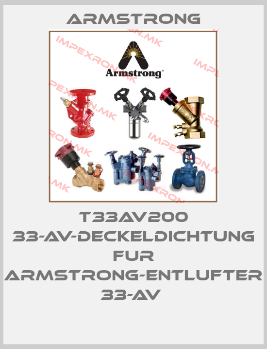 Armstrong-T33AV200 33-AV-DECKELDICHTUNG FUR ARMSTRONG-ENTLUFTER 33-AV price