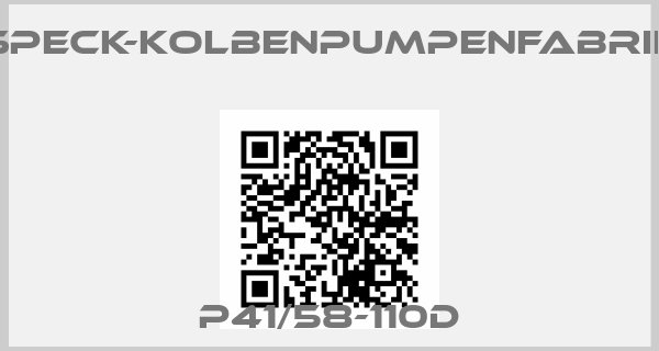 SPECK-KOLBENPUMPENFABRIK-P41/58-110Dprice