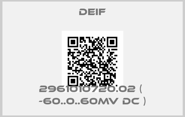Deif-2961010720.02 (  -60..0..60mV DC )price