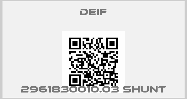 Deif-2961830010.03 Shuntprice