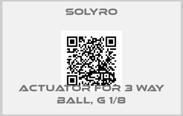 SOLYRO-actuator for 3 way ball, G 1/8price