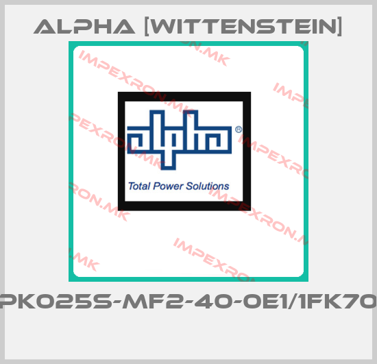 Alpha [Wittenstein]-TPK025S-MF2-40-0E1/1FK704 price