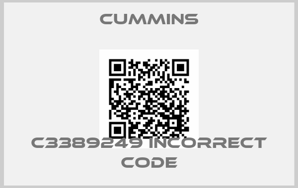 Cummins-C3389249 incorrect codeprice