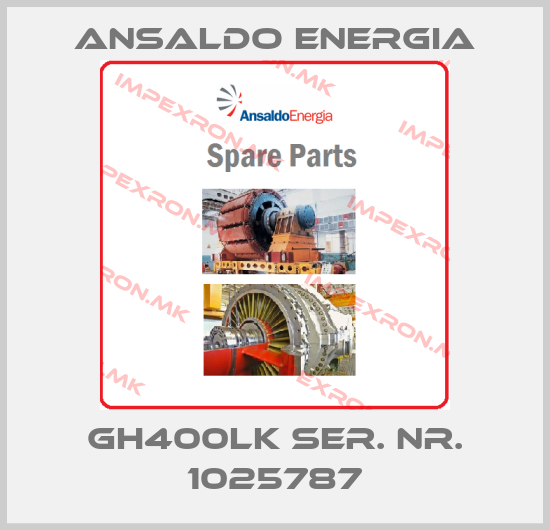 ANSALDO ENERGIA-GH400LK Ser. Nr. 1025787price