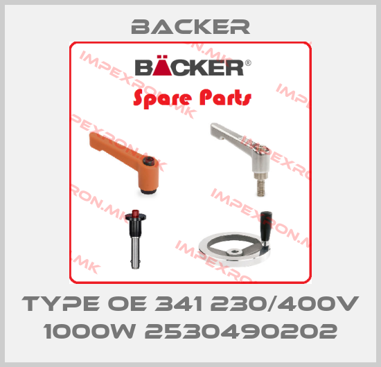 Backer-TYPE OE 341 230/400V 1000W 2530490202price