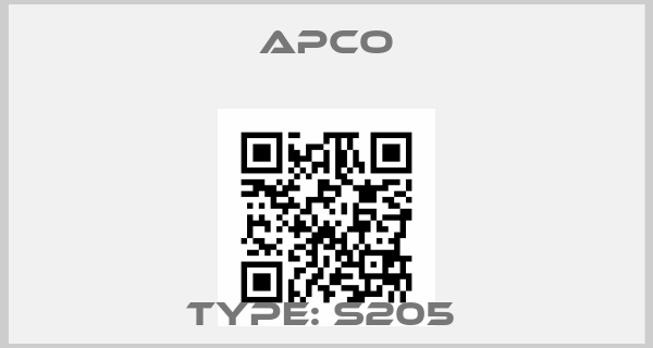 Apco-TYPE: S205 price