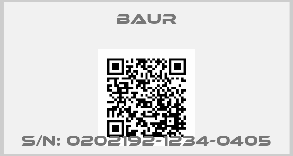 Baur-S/N: 0202192-1234-0405price