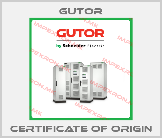 Gutor-Certificate of originprice