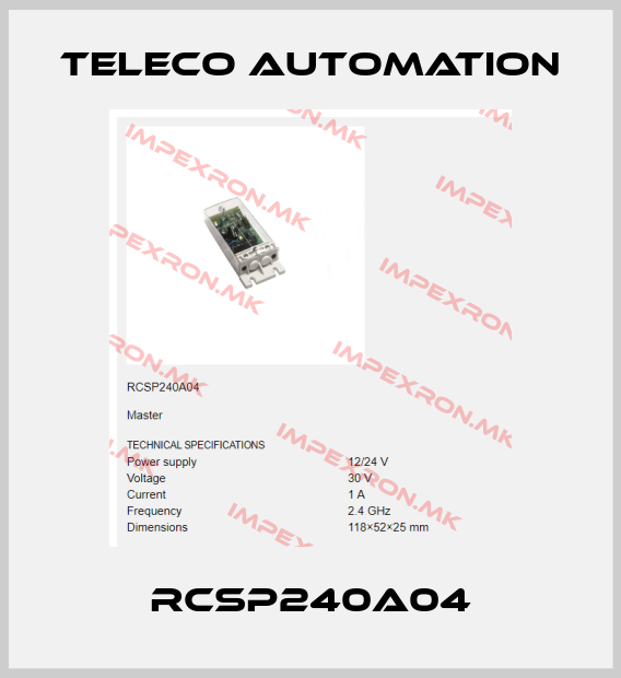 TELECO Automation-RCSP240A04price