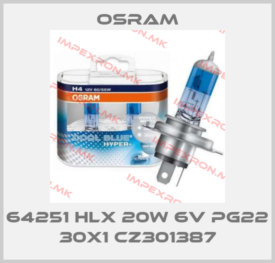 Osram-64251 HLX 20W 6V PG22 30X1 CZ301387price