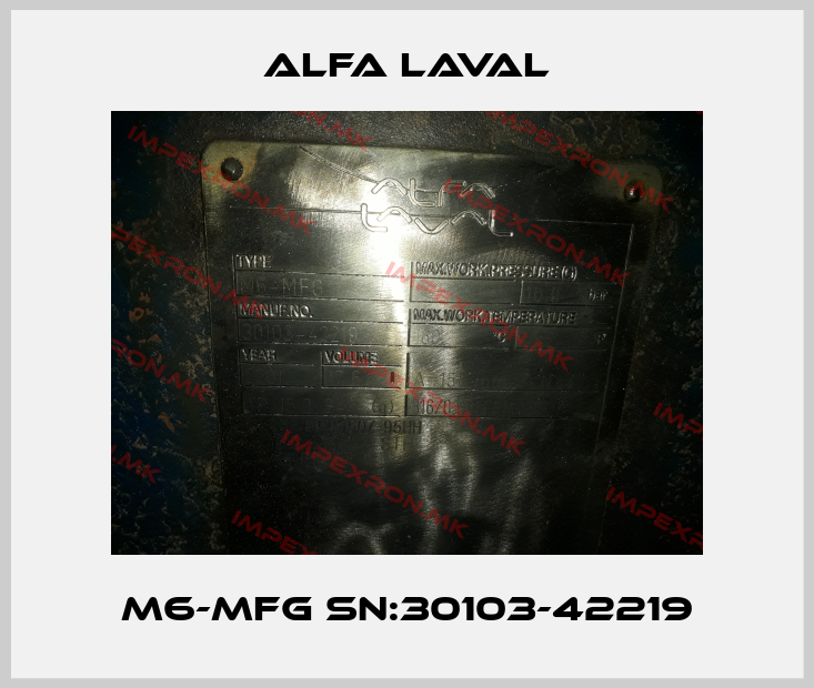 Alfa Laval-M6-MFG SN:30103-42219price