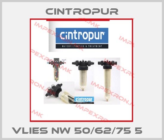 Cintropur-VLIES NW 50/62/75 5µ price