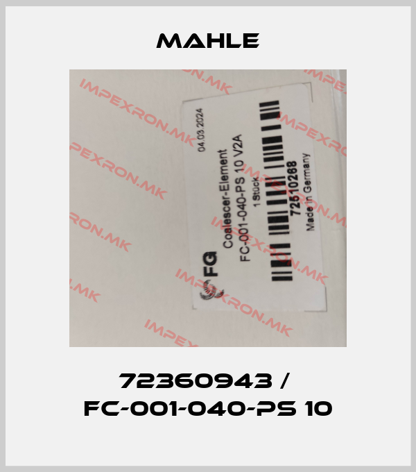 MAHLE-72360943 /  FC-001-040-PS 10price