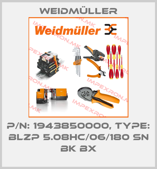 Weidmüller-P/N: 1943850000, Type: BLZP 5.08HC/06/180 SN BK BXprice