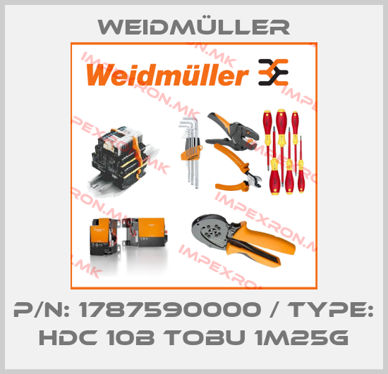 Weidmüller-P/N: 1787590000 / TYPE: HDC 10B TOBU 1M25Gprice