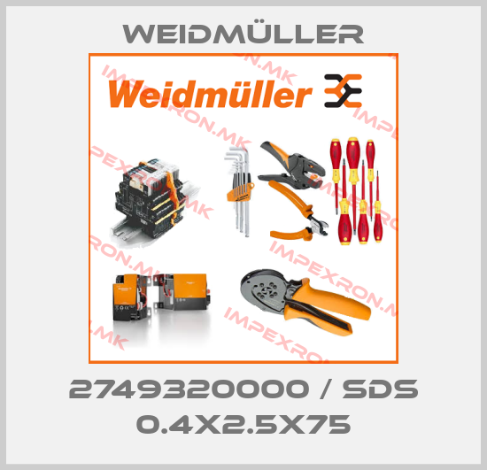 Weidmüller-2749320000 / SDS 0.4X2.5X75price
