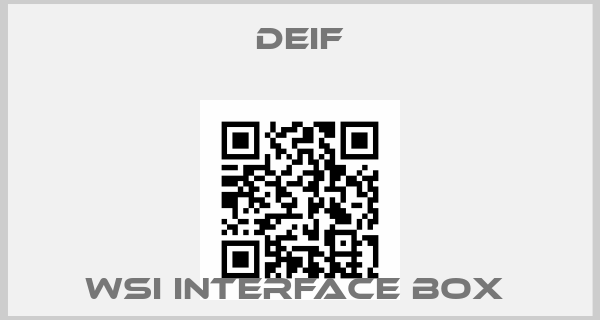 Deif-WSI INTERFACE BOX price