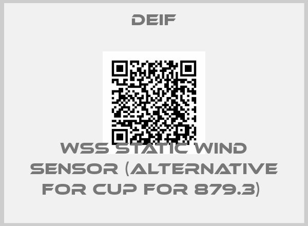 Deif-WSS STATIC WIND SENSOR (ALTERNATIVE FOR CUP FOR 879.3) price