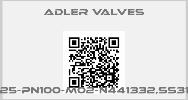Adler Valves-DN25-PN100-M02-N441332,SS316Lprice