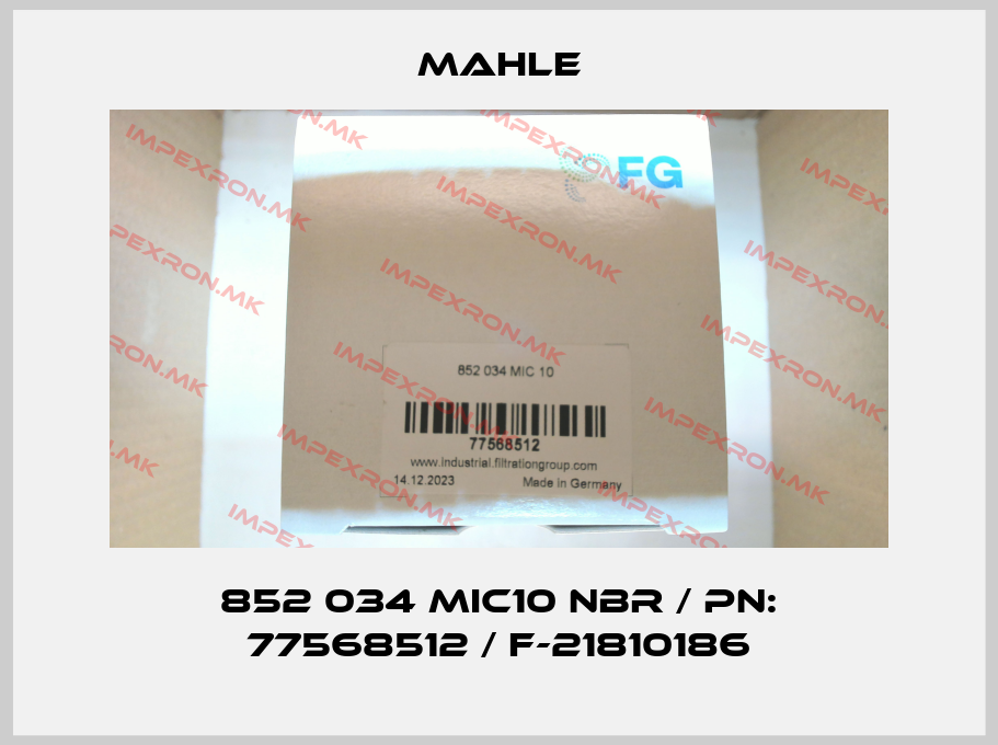 MAHLE-852 034 MIC10 NBR / PN: 77568512 / F-21810186price